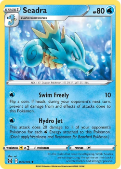 Seadra : SWORD AND SHIELD LOST ORIGIN 36/196 - Pokemon Single Card