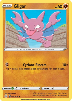 Gligar : SWORD AND SHIELD LOST ORIGIN 95/196 - Pokemon Single Card