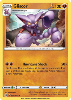 Gliscor : SWORD AND SHIELD LOST ORIGIN 96/196 - Pokemon Single Card