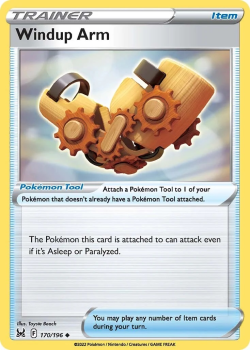 Windup Arm : SWORD AND SHIELD LOST ORIGIN 170/196 - Pokemon Single Card