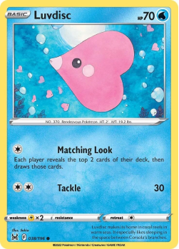 Luvdisc : SWORD AND SHIELD LOST ORIGIN 38/196 - Pokemon Single Card