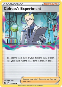 Colresss Experiment : SWORD AND SHIELD LOST ORIGIN 155/196 - Pokemon Single Card