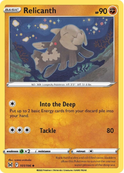 Relicanth : SWORD AND SHIELD LOST ORIGIN 101/196 - Pokemon Single Card