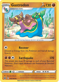 Gastrodon : SWORD AND SHIELD LOST ORIGIN 102/196 - Pokemon Single Card