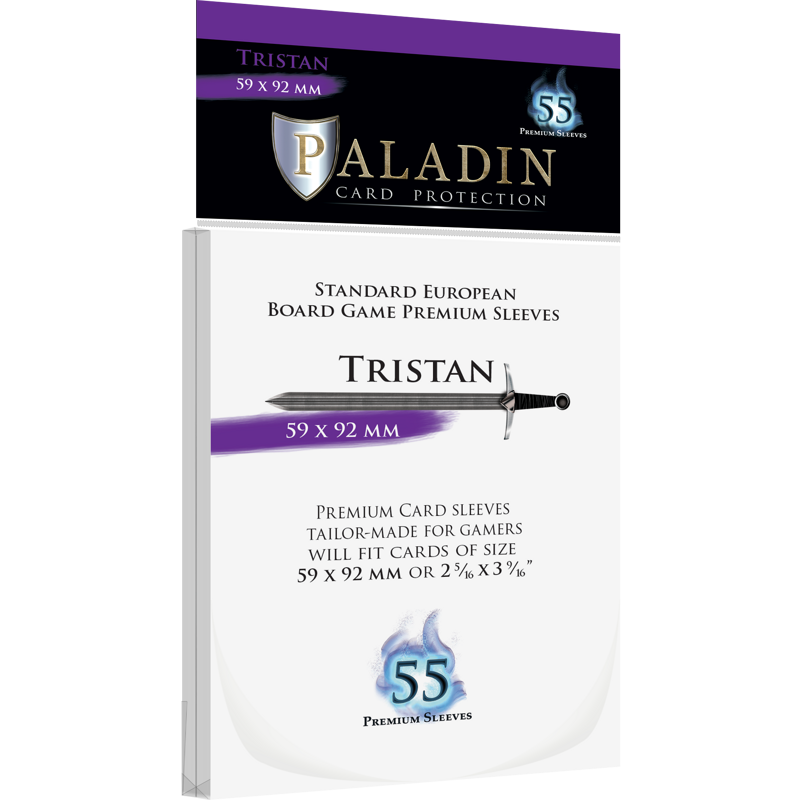 Paladin Board Game Premium Sleeves : Tristan Standard European (55) | Chaos Cards Paladin Board Game Premium Sleeves : Tristan Standard European (55) | Chaos Cards
