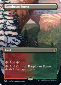 Karplusan Forest (BORDERLESS) (FOIL) single card from Magic the Gathering