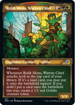 Rulik Mons, Warren Chief (TEXTURED FOIL) single card from Magic the Gathering