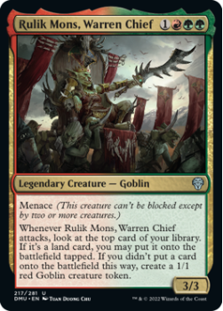 Rulik Mons, Warren Chief (FOIL) single card from Magic the Gathering