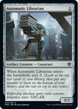 Automatic Librarian single card from Magic the Gathering