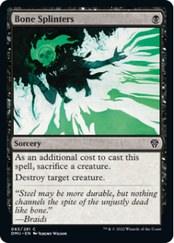 Bone Splinters single card from Magic the Gathering