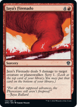 Jaya's Firenado single card from Magic the Gathering