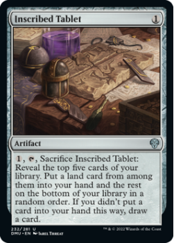 Inscribed Tablet (FOIL) single card from Magic the Gathering