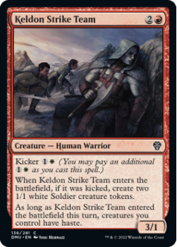 Keldon Strike Team single card from Magic the Gathering