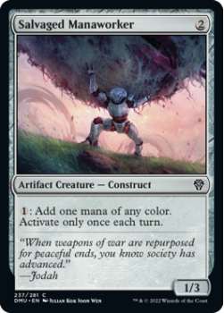 Salvaged Manaworker single card from Magic the Gathering