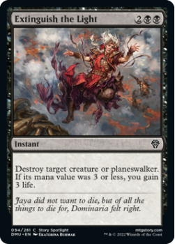 Extinguish the Light single card from Magic the Gathering