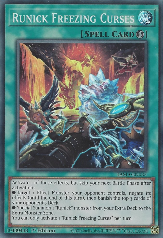 Runick Freezing Curses (Super Rare) : TAMA-EN033 - Yu-Gi-Oh! Single Card