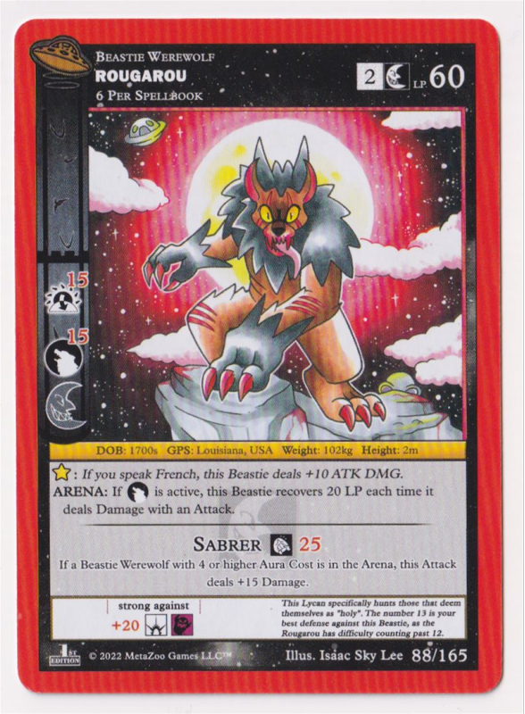 Rougarou : UFO (1ST EDITION) 88/165 - MetaZoo Single Card Rougarou : UFO (1ST EDITION) 88/165 - MetaZoo Single Card