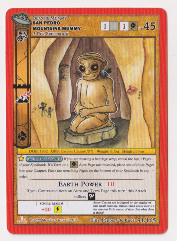 San Pedro Mountains Mummy : UFO (1ST EDITION) 91/165 - MetaZoo Single Card San Pedro Mountains Mummy : UFO (1ST EDITION) 91/165 - MetaZoo Single Card