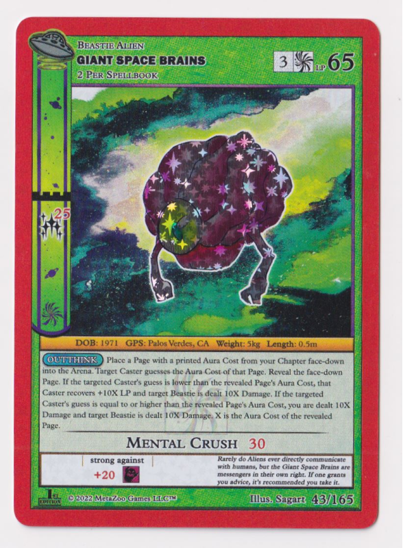 rare metazoo cards 2025 MetaZoo Secret Shadows Behemoth Alternate Arts MZ3 192/173 main image 1