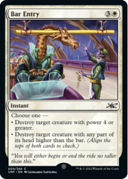 Bar Entry (FOIL) : 004/244 UNFINITY - Magic the Gathering Single Card