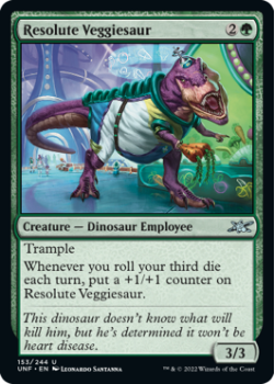 Resolute Veggiesaur (FOIL) : 153/244 UNFINITY - Magic the Gathering Single Card