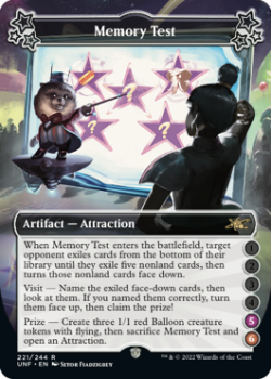 Memory Test (5/6) (FOIL) : 221/244 UNFINITY - Magic the Gathering Single Card