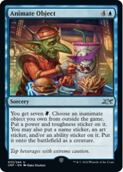 Animate Object (FOIL) : 033/244 UNFINITY - Magic the Gathering Single Card