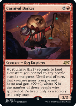 Carnival Barker (GALAXY FOIL) : 388 UNFINITY - Magic the Gathering Single Card