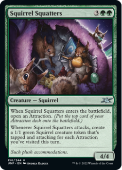 Squirrel Squatters (FOIL) : 156/244 UNFINITY - Magic the Gathering Single Card