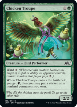 Chicken Troupe (FOIL) : 133/244 UNFINITY - Magic the Gathering Single Card