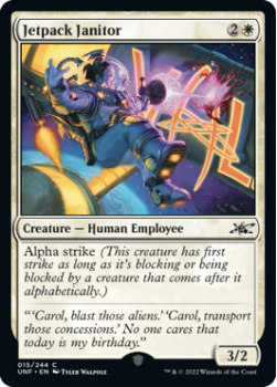 Jetpack Janitor (FOIL) : 015/244 UNFINITY - Magic the Gathering Single Card