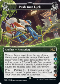 Push Your Luck (2/3/6) (FOIL) : 224/244 UNFINITY - Magic the Gathering Single Card