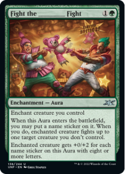 Fight the ________ Fight (FOIL) : 138/244 UNFINITY - Magic the Gathering Single Card