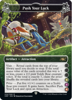 Push Your Luck (4/5/6) (FOIL) : 224/244 UNFINITY - Magic the Gathering Single Card