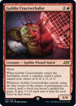 Goblin Cruciverbalist (GALAXY FOIL) : 396 UNFINITY - Magic the Gathering Single Card