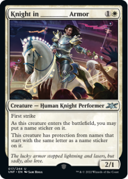 Knight in ________ Armor (FOIL) : 017/244 UNFINITY - Magic the Gathering Single Card