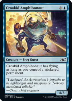 Croakid Amphibonaut (GALAXY FOIL) : 329 UNFINITY - Magic the Gathering Single Card