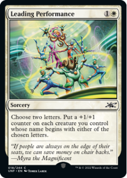 Leading Performance (FOIL) : 018/244 UNFINITY - Magic the Gathering Single Card