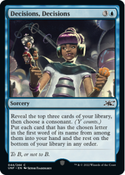 Decisions, Decisions (GALAXY FOIL) : 330 UNFINITY - Magic the Gathering Single Card