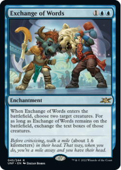 Exchange of Words (GALAXY FOIL) : 331 UNFINITY - Magic the Gathering Single Card