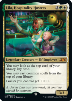 Lila, Hospitality Hostess (GALAXY FOIL) : 456 UNFINITY - Magic the Gathering Single Card