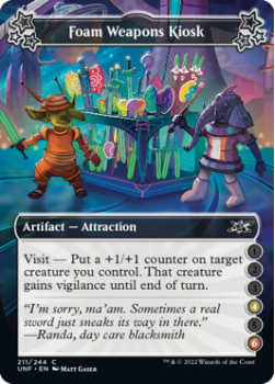 Foam Weapons Kiosk (4/6) (FOIL) : 211/244 UNFINITY - Magic the Gathering Single Card