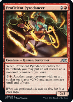 Proficient Pyrodancer (FOIL) : 120/244 UNFINITY - Magic the Gathering Single Card