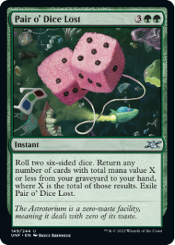 Pair o' Dice Lost (FOIL) : 149/244 UNFINITY - Magic the Gathering Single Card