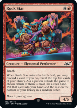 Rock Star (FOIL) : 122/244 UNFINITY - Magic the Gathering Single Card