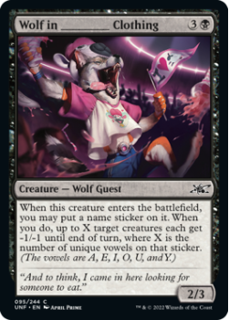 Wolf in ________ Clothing (FOIL) : 095/244 UNFINITY - Magic the Gathering Single Card
