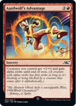 Aardwolf's Advantage (FOIL) : 097/244 UNFINITY - Magic the Gathering Single Card