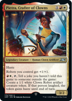 Pietra, Crafter of Clowns (FOIL) : 176/244 UNFINITY - Magic the Gathering Single Card