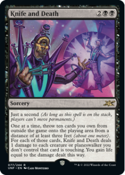 Knife and Death (GALAXY FOIL) : 363 UNFINITY - Magic the Gathering Single Card