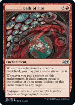 ________ Balls of Fire (FOIL) : 100/244 UNFINITY - Magic the Gathering Single Card